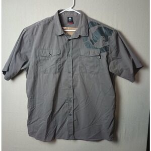Ecko Unltd Button Down Shirt Graphic Short Sleeve Size 3XLT Streetwear hip hop I